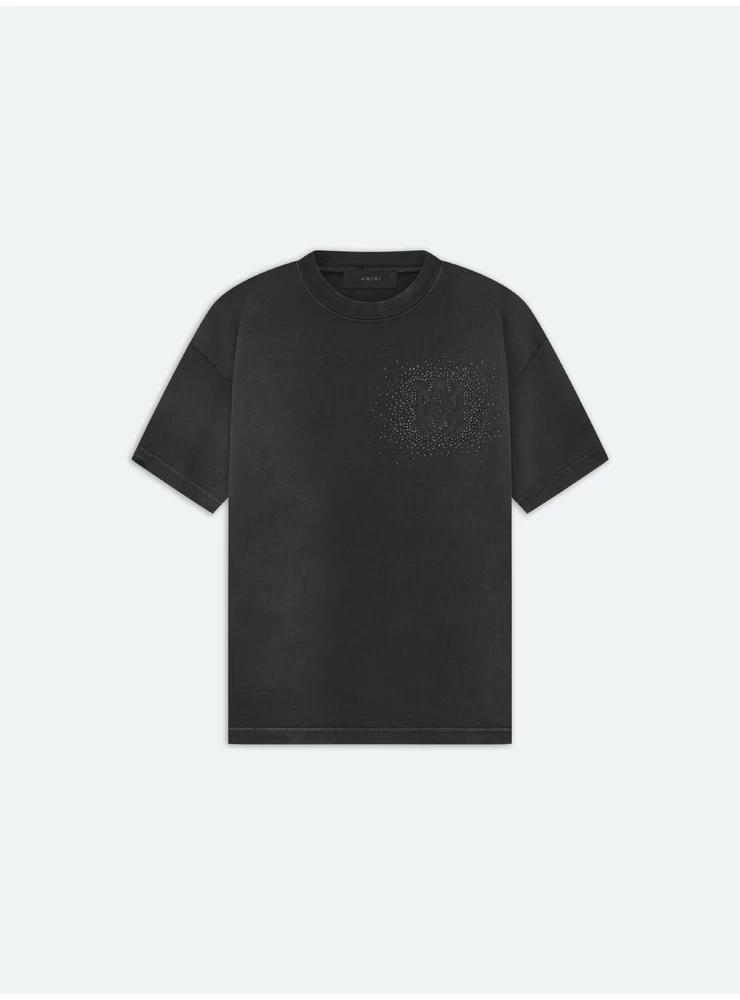 Amiri Crystal Burst T-Shirt – Verblasstes Schwarz
