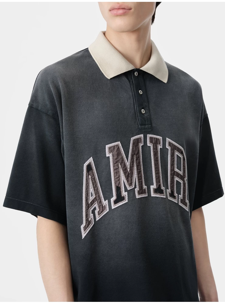 Amiri AMIRI VINTAGE OVERSIZED POLO - Black