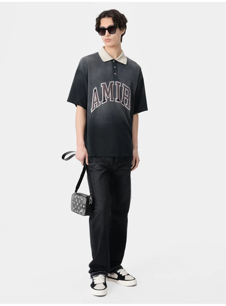 Amiri AMIRI VINTAGE OVERSIZED POLO - Black