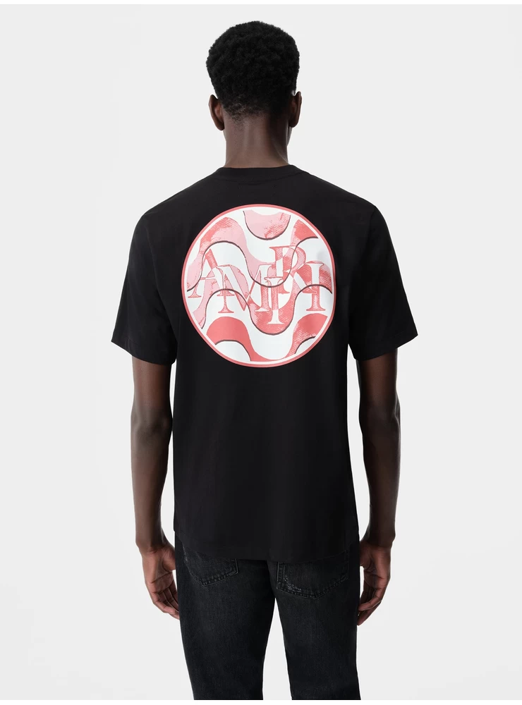 Amiri Amiri Wave Staggered טי - שחור אדום