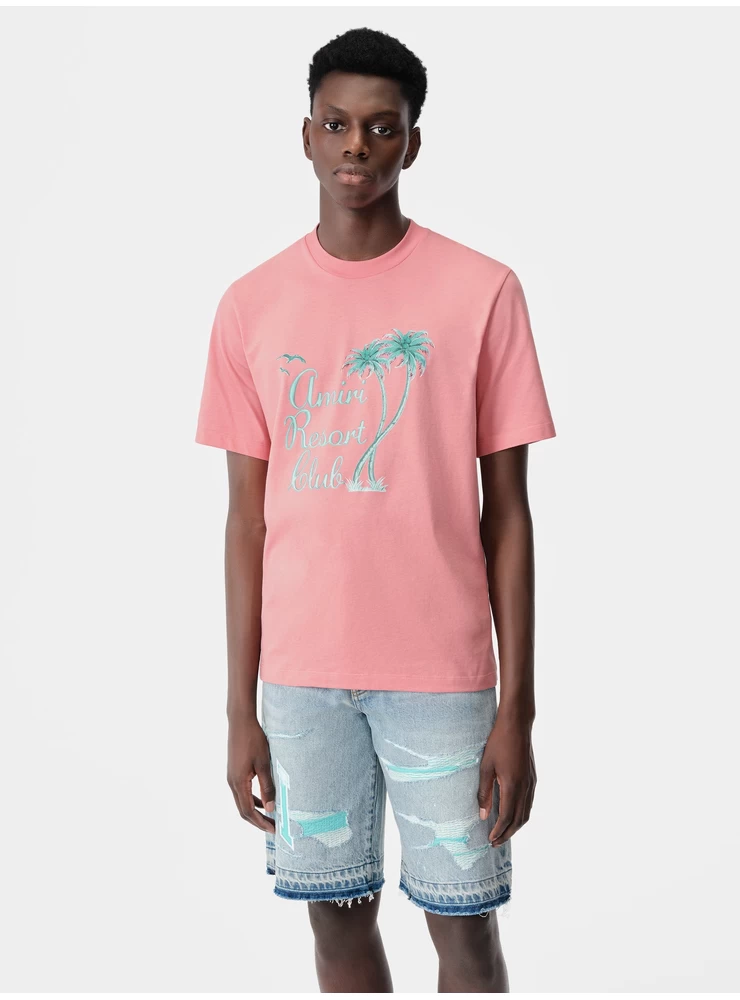 Amiri AMIRI TWISTED PALMS TEE - Flamingo Pink
