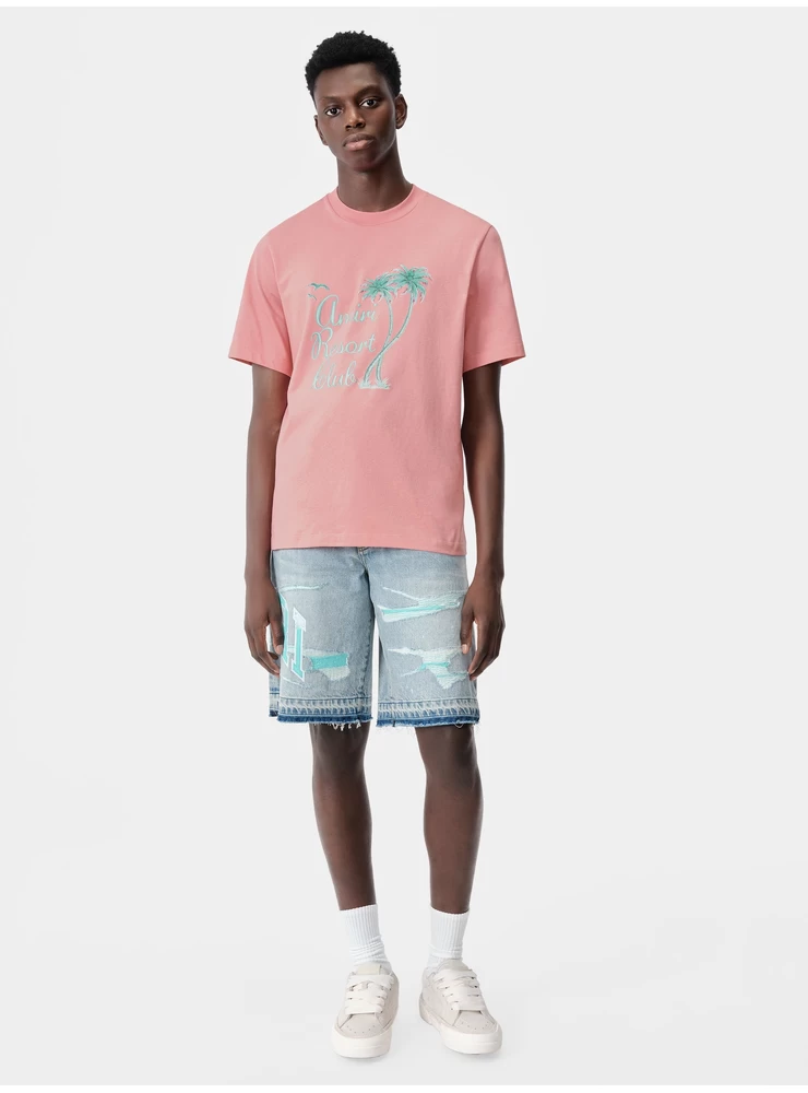 Amiri AMIRI TWISTED PALMS TEE - Flamingo Pink