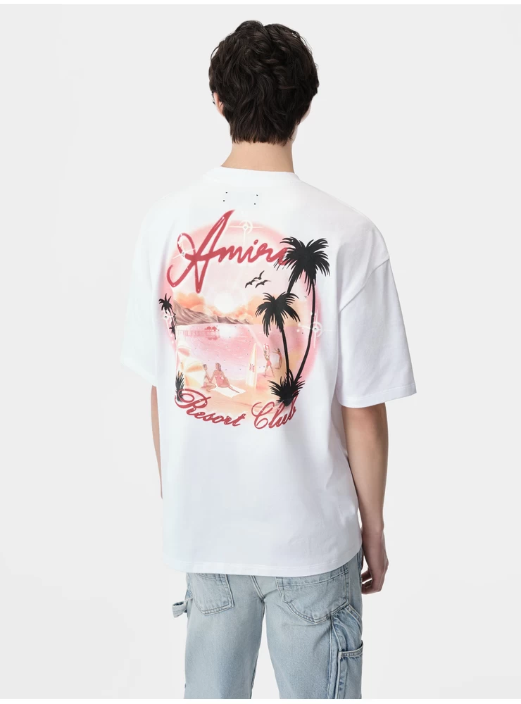 Amiri Amiri Paradise Airbrush-T-Shirt – Weiß