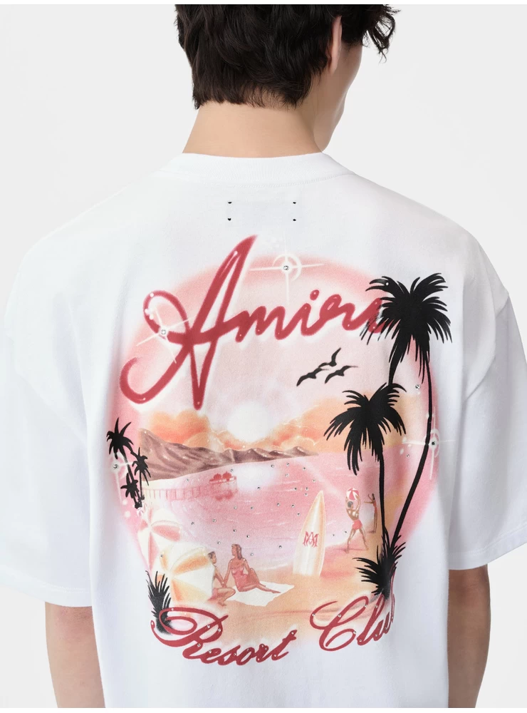 Amiri Amiri Paradise Airbrush-T-Shirt – Weiß