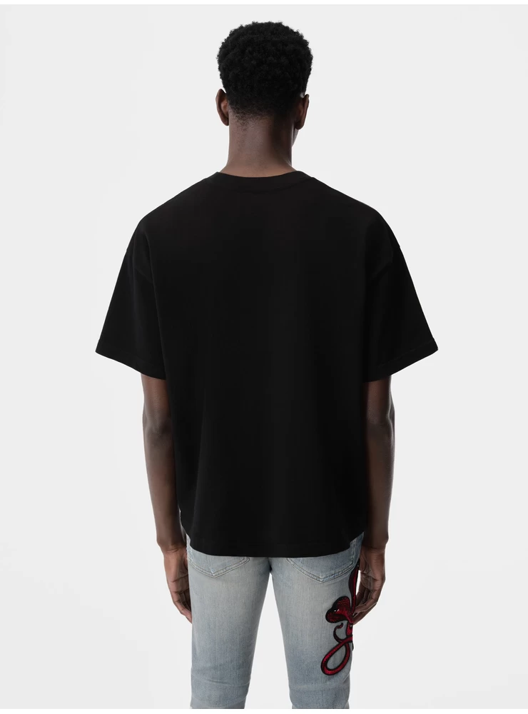 Amiri Glitter Poison Logotyp Skater T-shirt - Svart Röd