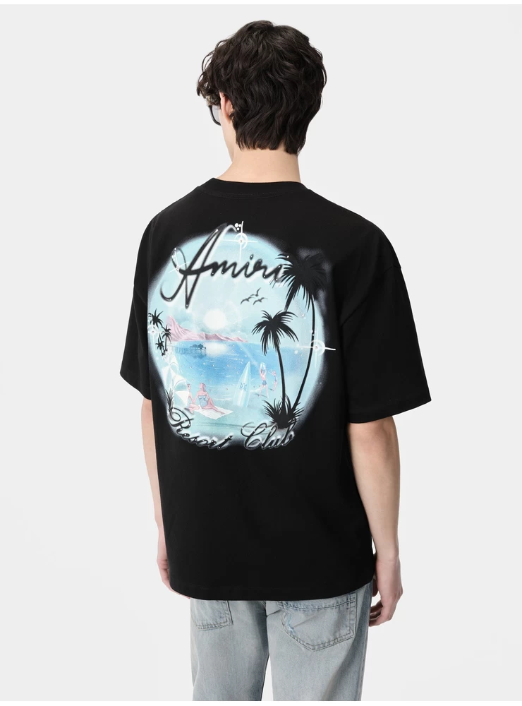 Amiri AMIRI PARADISE AIRBRUSH TEE - Black