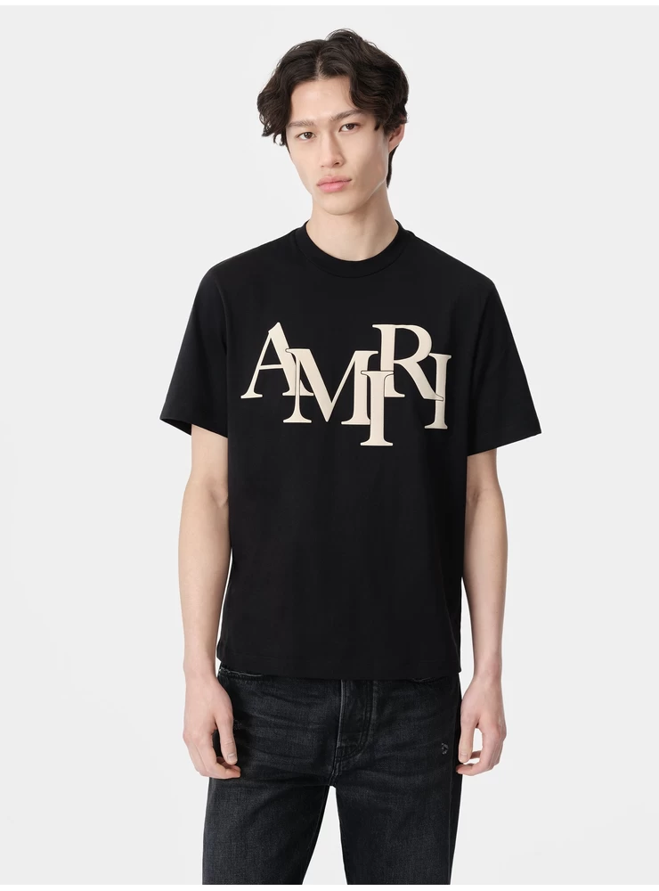 Amiri AMIRI STAGGERED TEE - Black