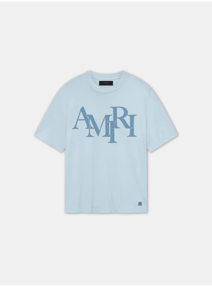Amiri AMIRI STAGGERED TEE - Cerulean