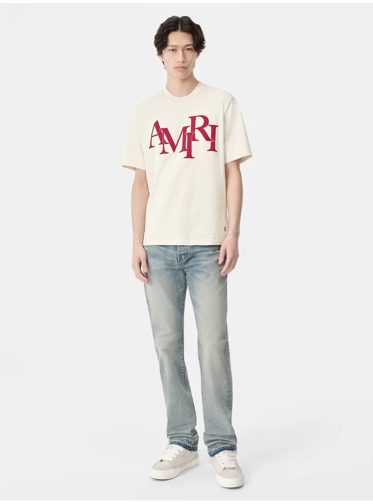 Amiri AMIRI STAGGERED TEE - Birch
