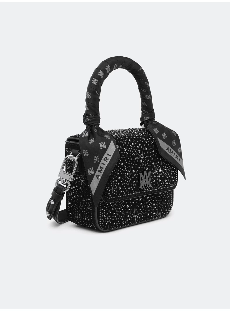 Amiri WOMEN - CRYSTAL MICRO MA BAG - Black