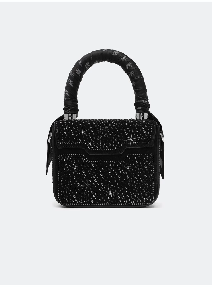 Amiri WOMEN - CRYSTAL MICRO MA BAG - Black