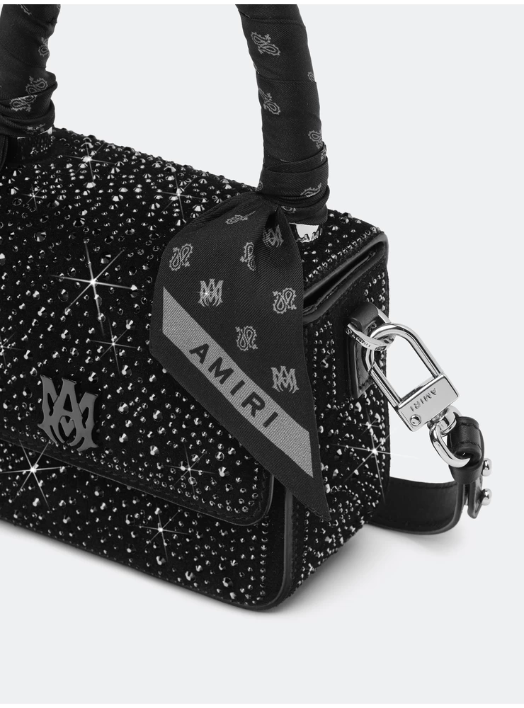 Amiri WOMEN - CRYSTAL MICRO MA BAG - Black