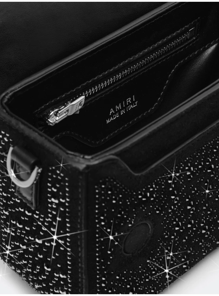 Amiri WOMEN - CRYSTAL MICRO MA BAG - Black