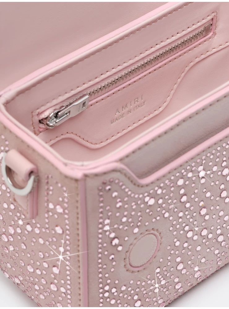 Amiri WOMEN - CRYSTAL MICRO MA BAG - Pink