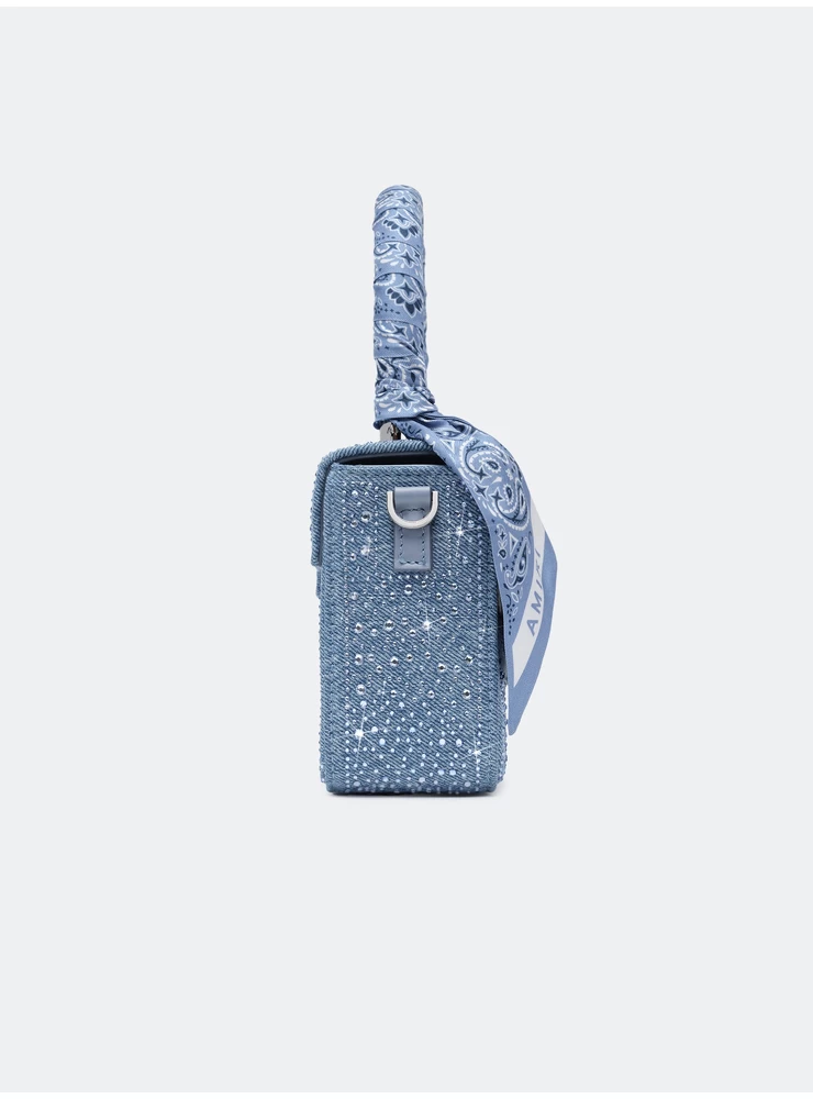 Amiri WOMEN - CRYSTAL DENIM MICRO MA BAG - True Blue