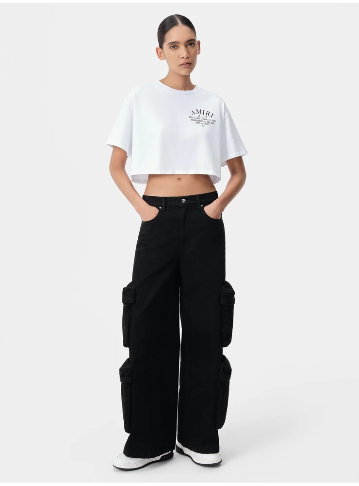 Amiri WOMEN - WOMEN'S BAGGY CARGO JEAN - Black OD