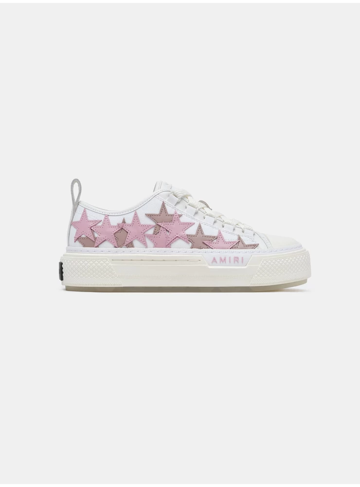 Amiri WOMEN- WOMEN'S STARS COURT LOW - WHITE/PINK