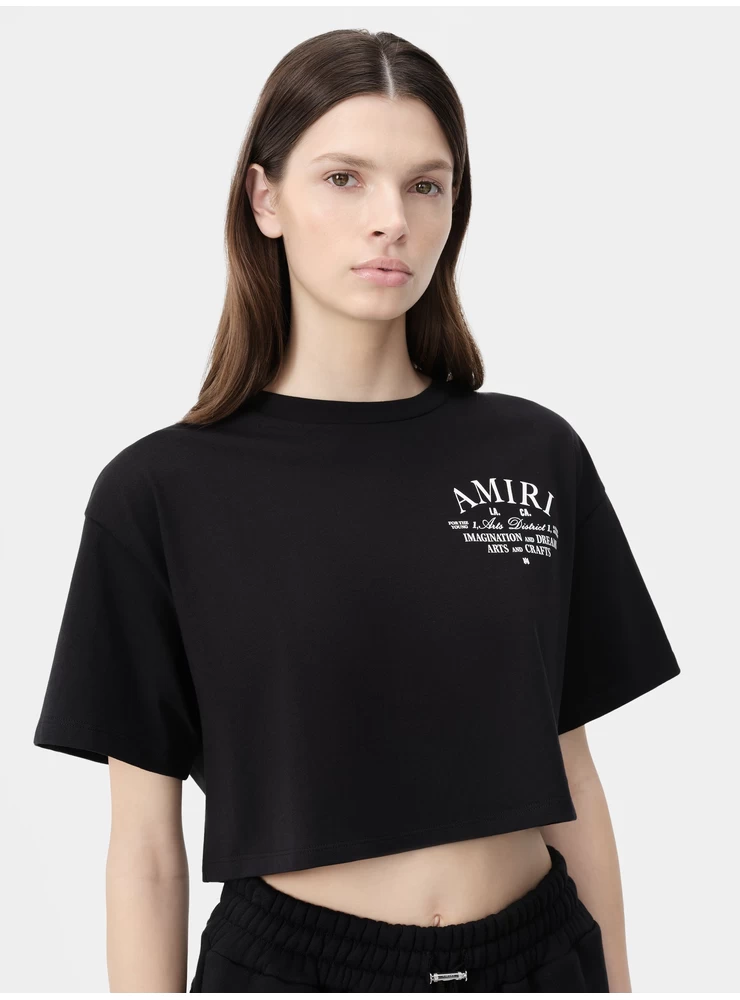 Amiri WOMEN - WOMEN'S ARTS DISTRICT CROPPED TEE - Black