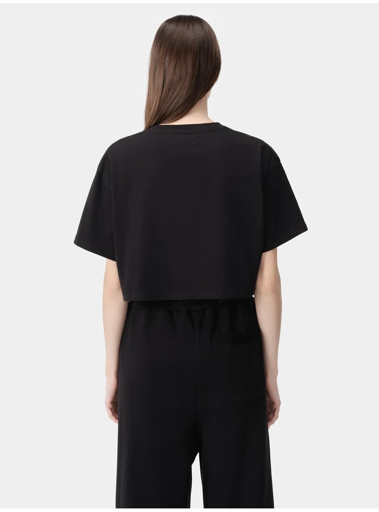 Amiri WOMEN - WOMEN'S ARTS DISTRICT CROPPED TEE - Black