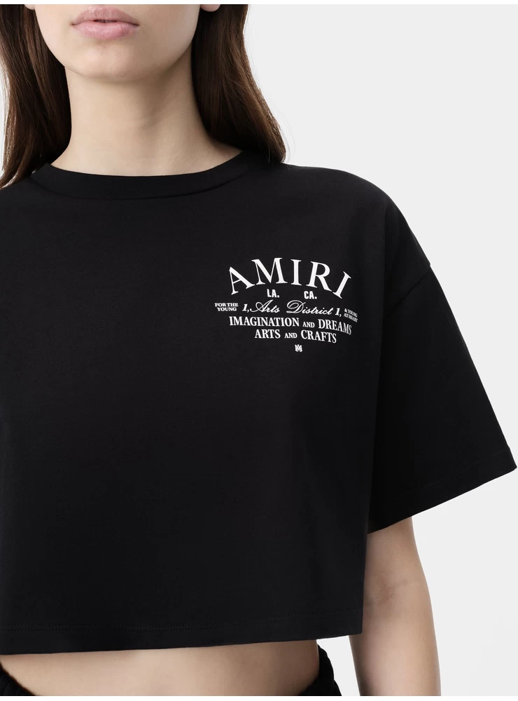 Amiri WOMEN - WOMEN'S ARTS DISTRICT CROPPED TEE - Black