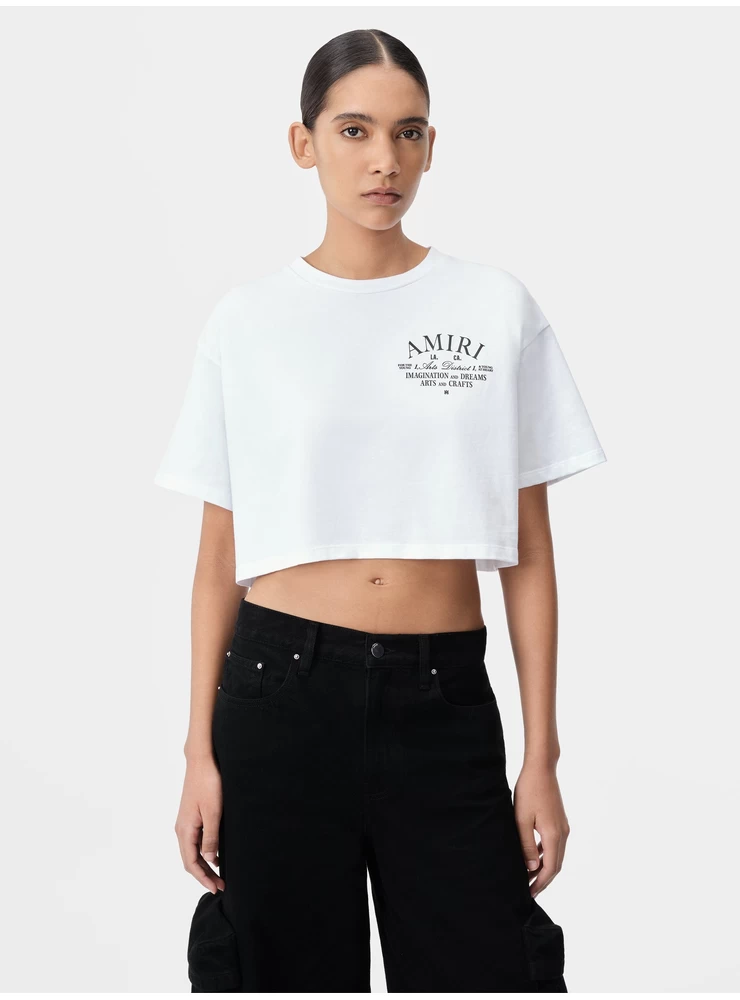 Amiri WOMEN - WOMEN'S ARTS DISTRICT CROPPED TEE - White