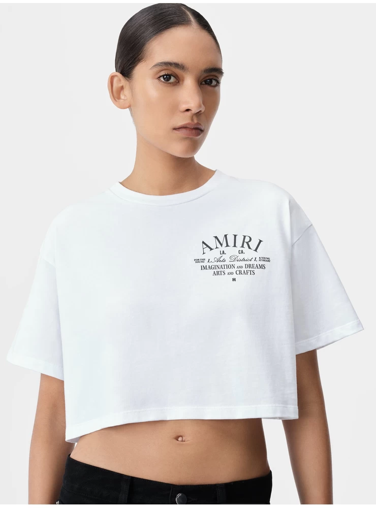 Amiri WOMEN - WOMEN'S ARTS DISTRICT CROPPED TEE - White