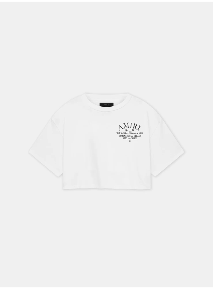 Amiri WOMEN - WOMEN'S ARTS DISTRICT CROPPED TEE - White