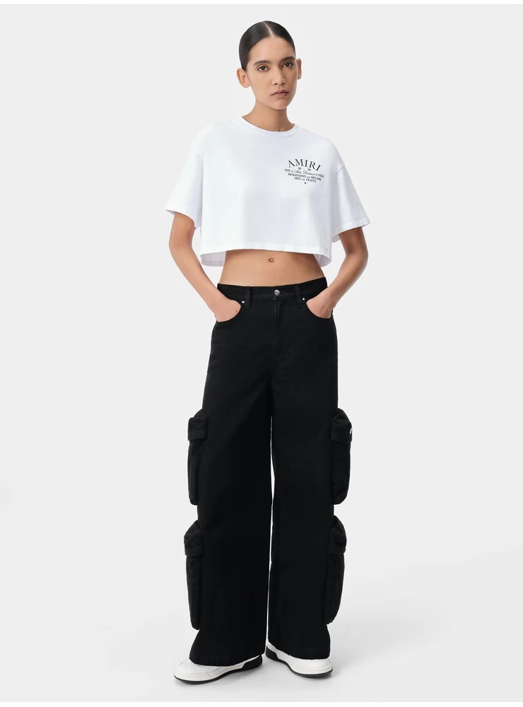 Amiri WOMEN - WOMEN'S ARTS DISTRICT CROPPED TEE - White