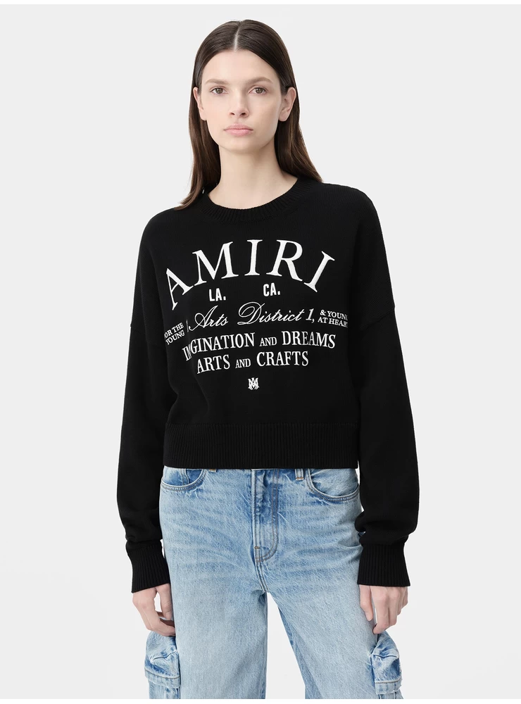 Amiri WOMEN - WOMEN'S AMIRI ARTS DISTRICT CREW - Black