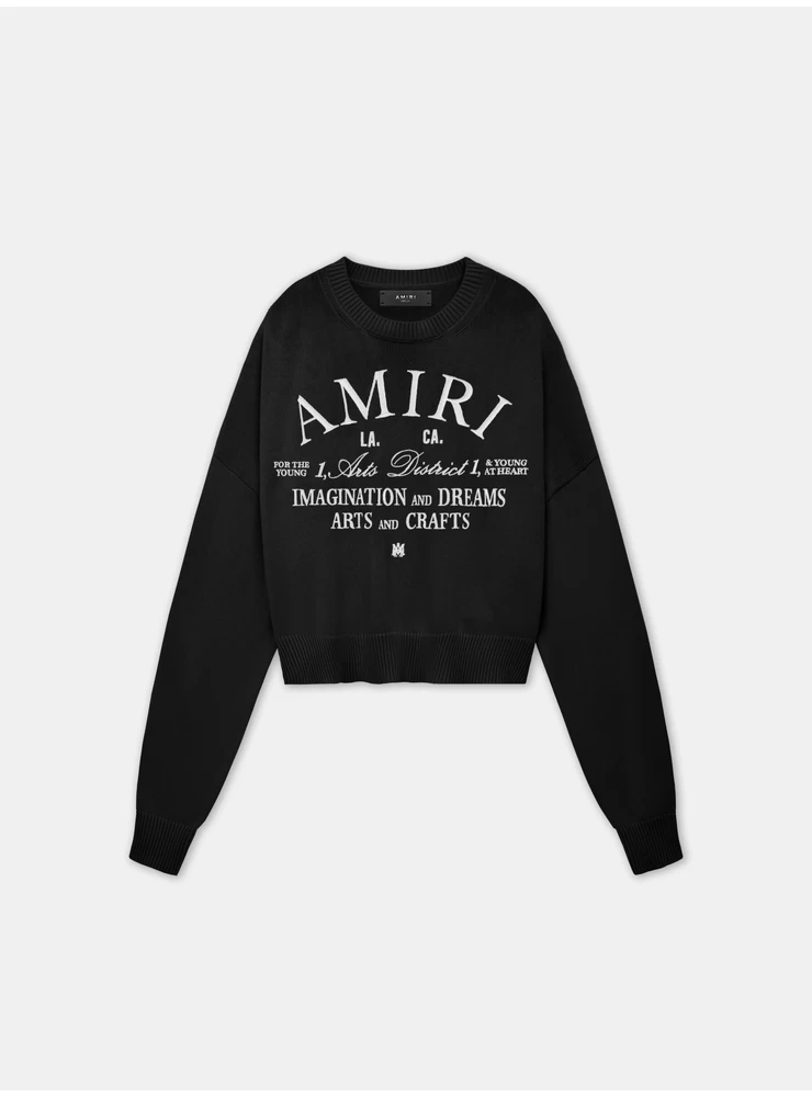 Amiri WOMEN - WOMEN'S AMIRI ARTS DISTRICT CREW - Black