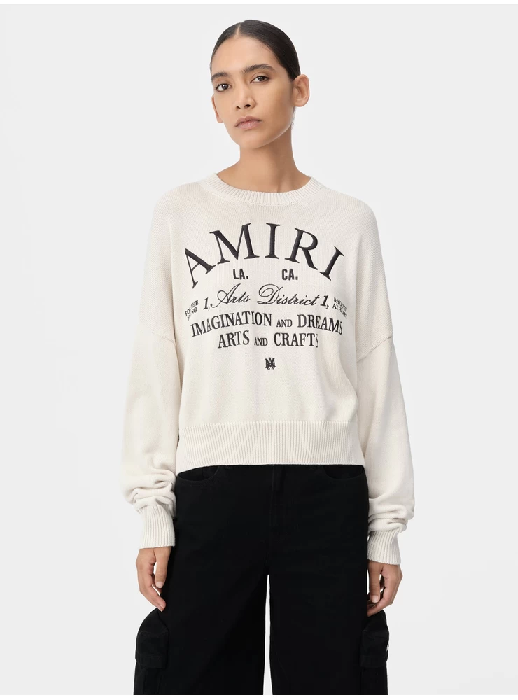 Amiri WOMEN - WOMEN'S AMIRI ARTS DISTRICT CREW - White