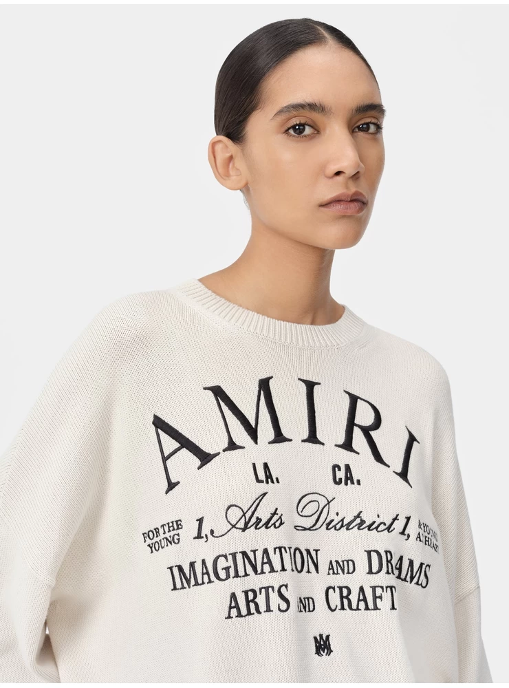 Amiri WOMEN - WOMEN'S AMIRI ARTS DISTRICT CREW - White