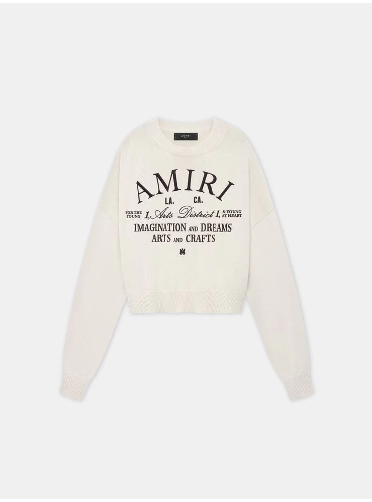 Amiri WOMEN - WOMEN'S AMIRI ARTS DISTRICT CREW - White