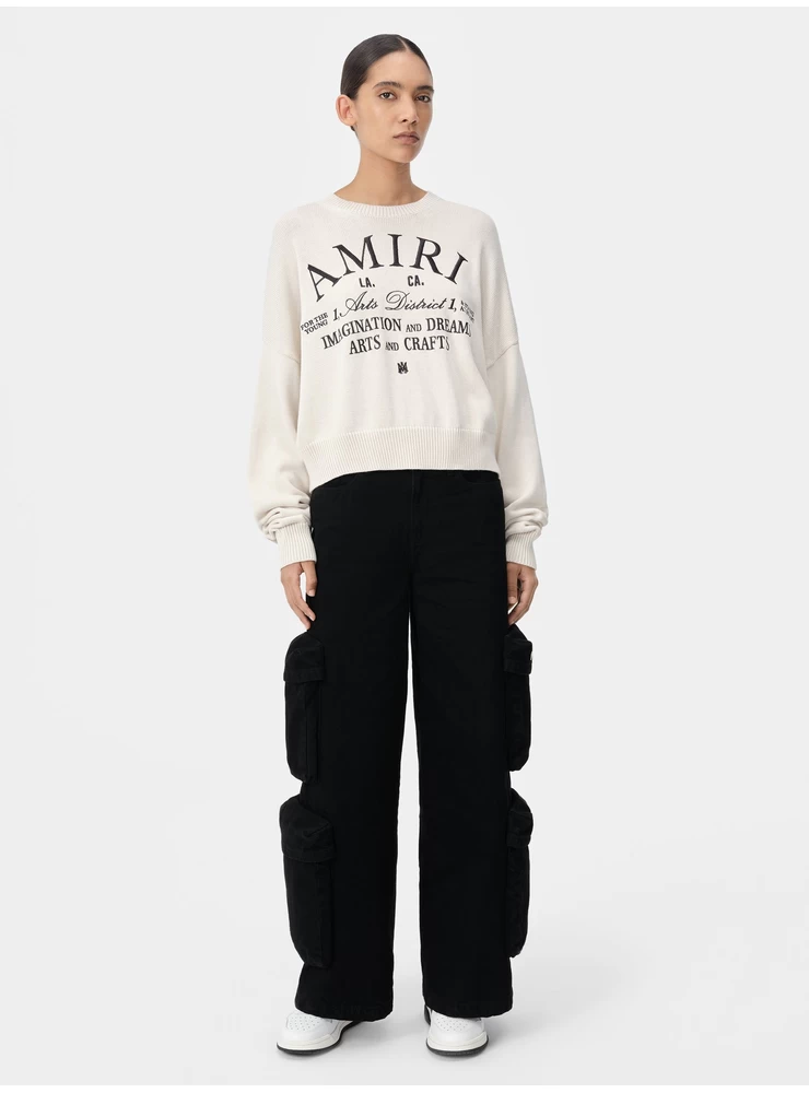Amiri WOMEN - WOMEN'S AMIRI ARTS DISTRICT CREW - White