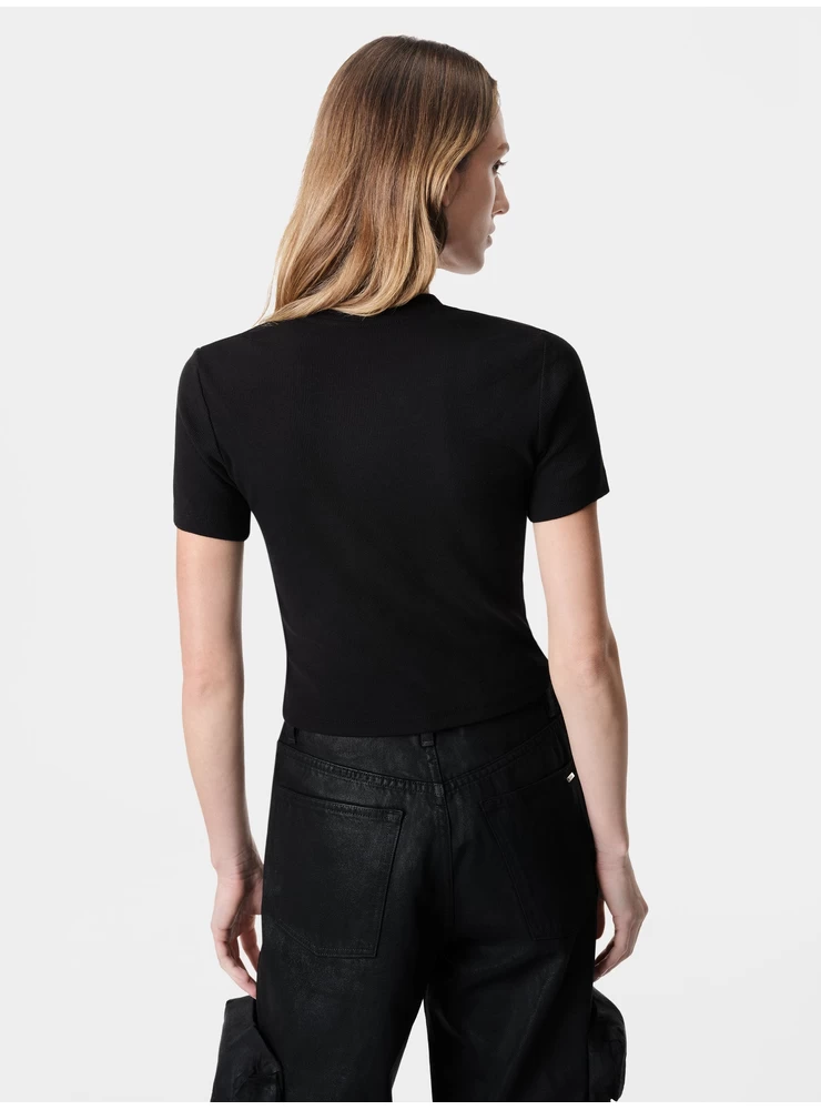 Amiri WOMEN - WOMEN'S MA QUAD BABY TEE - Black