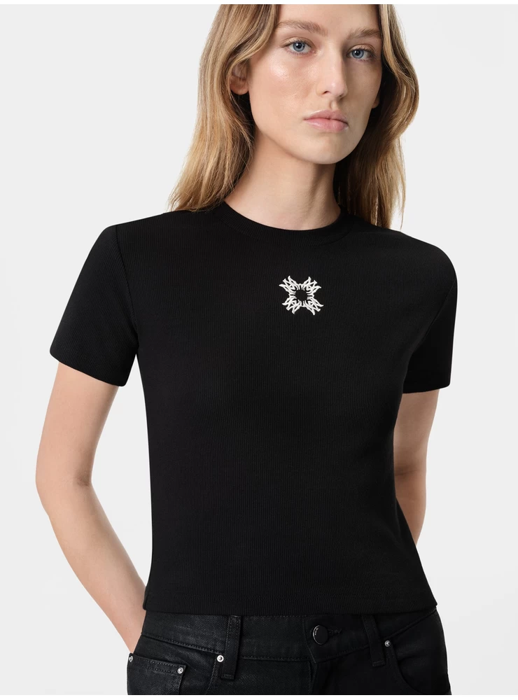 Amiri WOMEN - WOMEN'S MA QUAD BABY TEE - Black