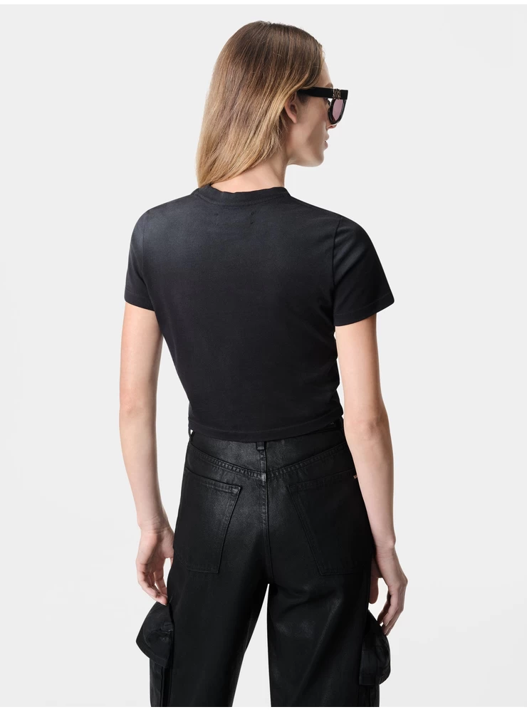 Amiri WOMEN - WOMEN'S HOLLYWOOD BABY TEE - Faded Black