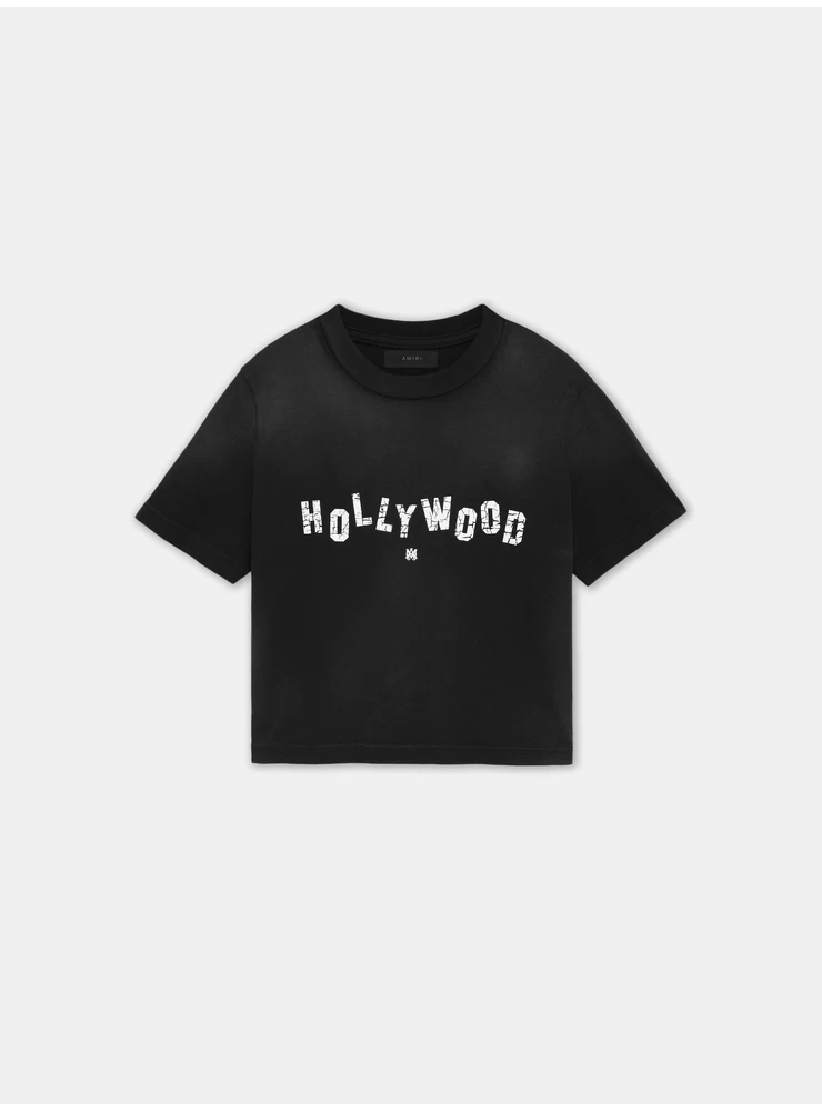 Amiri WOMEN - WOMEN'S HOLLYWOOD BABY TEE - Faded Black