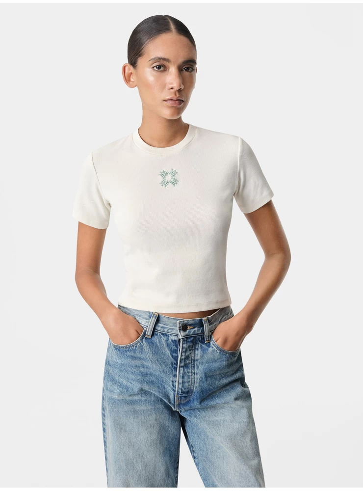 Amiri WOMEN - WOMEN'S MA QUAD BABY TEE - Alabaster