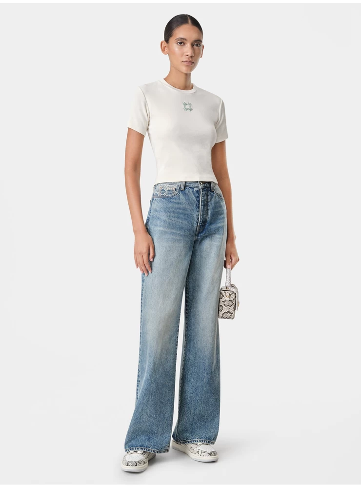 Amiri WOMEN - WOMEN'S MA QUAD BABY TEE - Alabaster