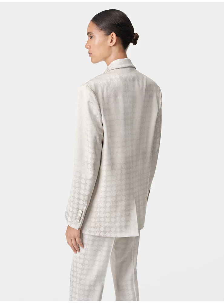 Amiri WOMEN - WOMEN'S MA QUAD OVERSIZED BLAZER - Alabaster