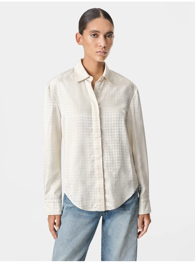 Amiri WOMEN - WOMEN'S MA QUAD LONG SLEEVE SHIRT - Alabaster