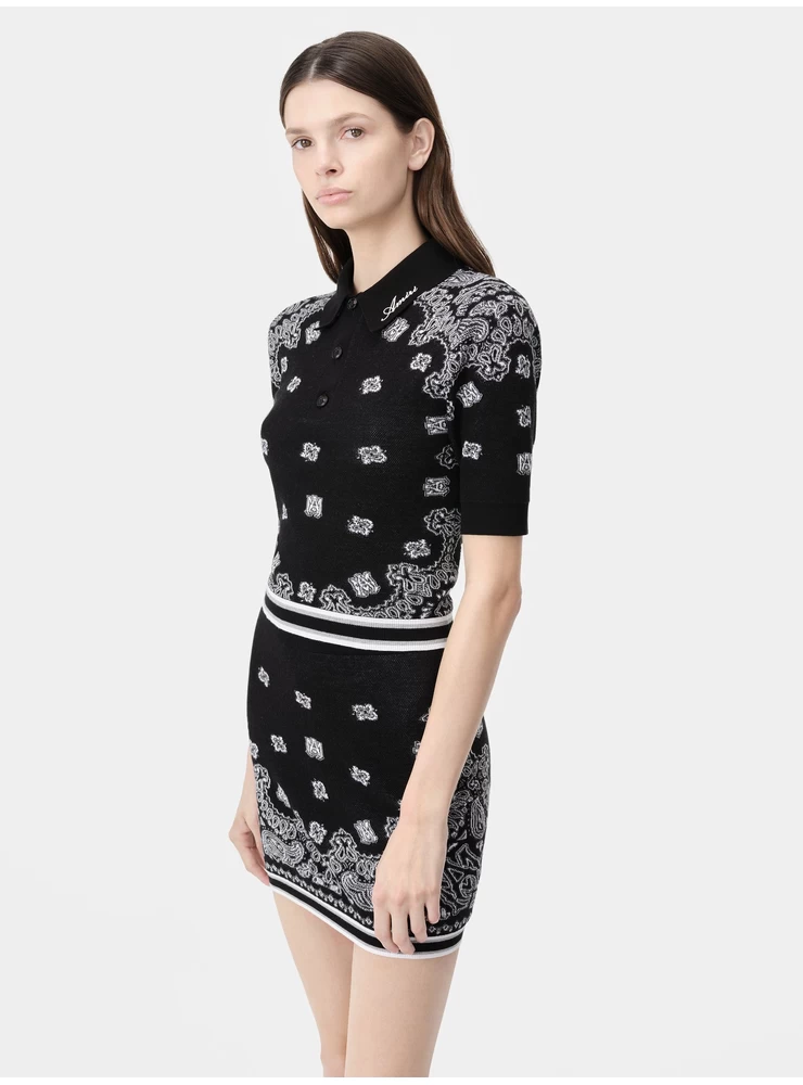 Amiri WOMEN - WOMEN'S BANDANA POLO - Black