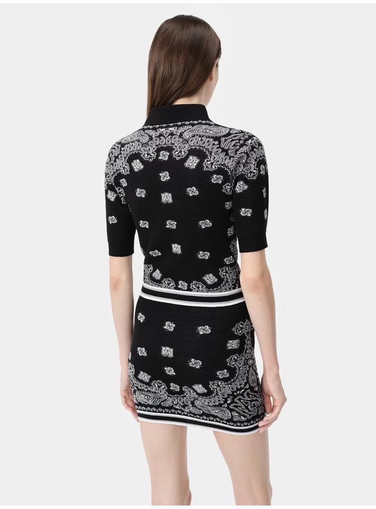 Amiri WOMEN - WOMEN'S BANDANA POLO - Black