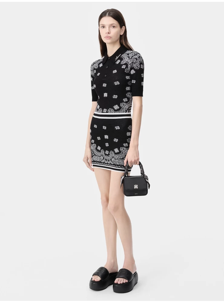 Amiri WOMEN - WOMEN'S BANDANA POLO - Black