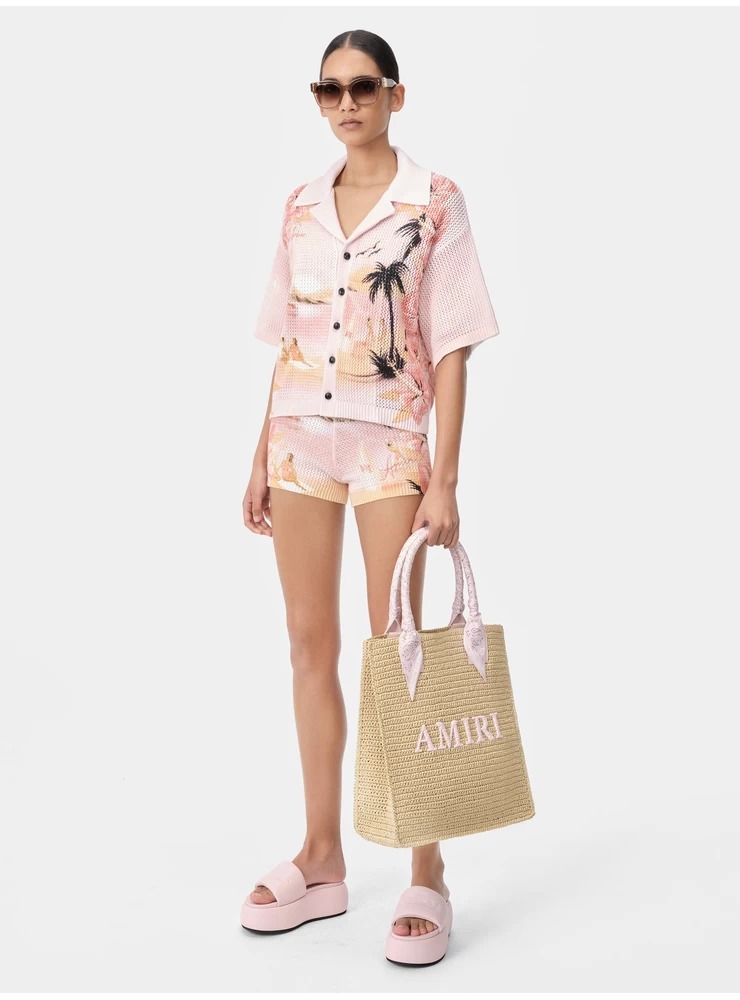 Amiri WOMEN - WOMEN'S AMIRI PARADISE CROCHET SHORT - Rosewater