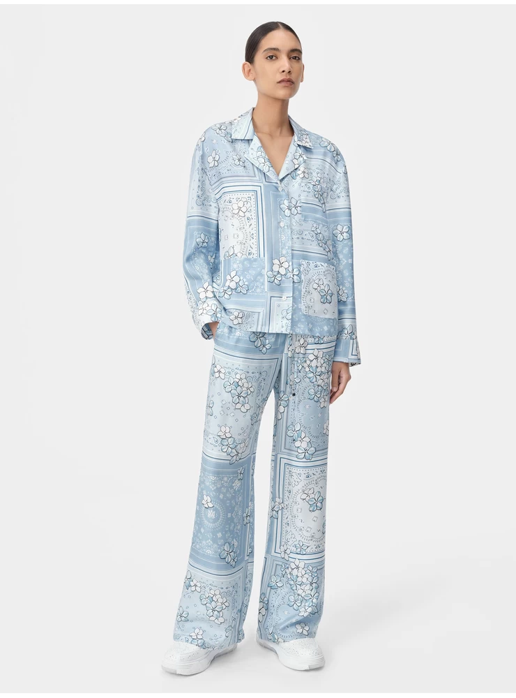 Amiri WOMEN - WOMEN'S BANDANA FLORAL PJ PANT - Cerulean