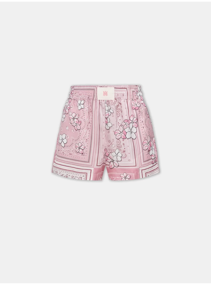 Amiri WOMEN - WOMEN'S FLORAL BANDANA BOXER SHORT - Flamingo Pink