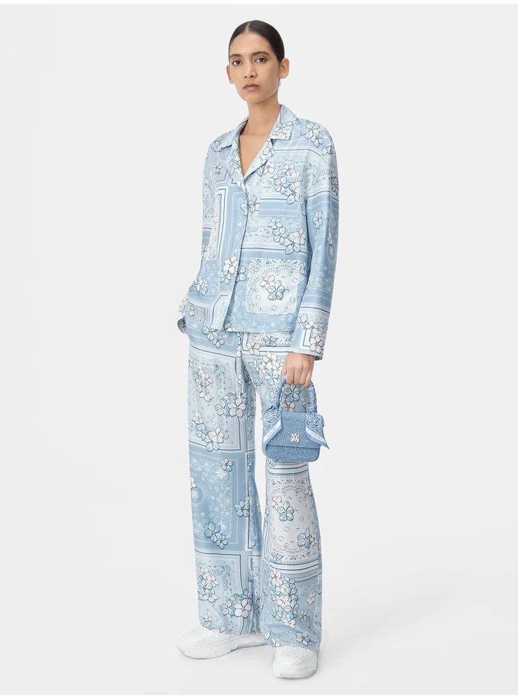 Amiri WOMEN - WOMEN'S BANDANA FLORAL PJ SHIRT - Cerulean