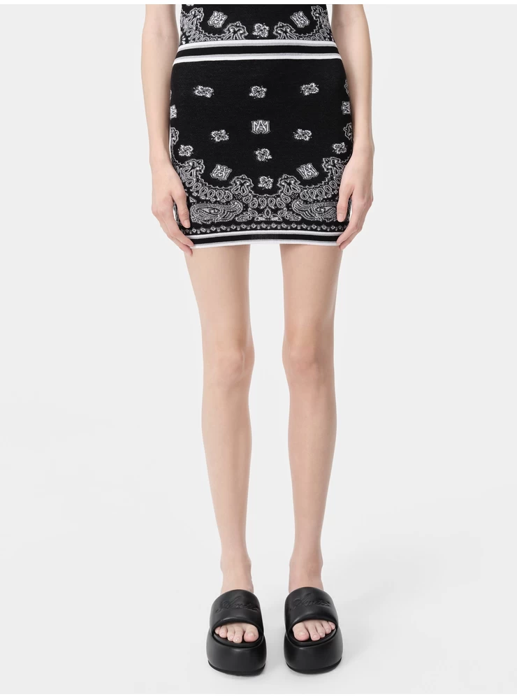 Amiri WOMEN - WOMEN'S BANDANA MINI SKIRT - Black